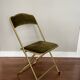 Chaise pliante en velours vert