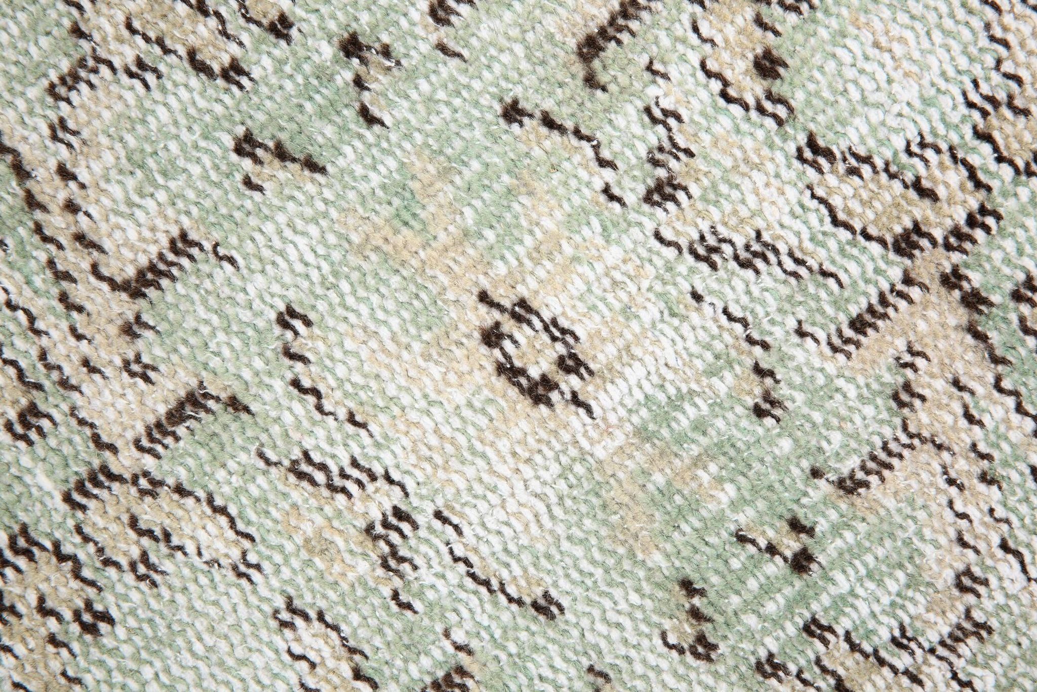 3x9 Shades Of Light Green & Black Vintage Runner Rug, 81x275Cm