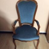 Velvet bedroom armchair