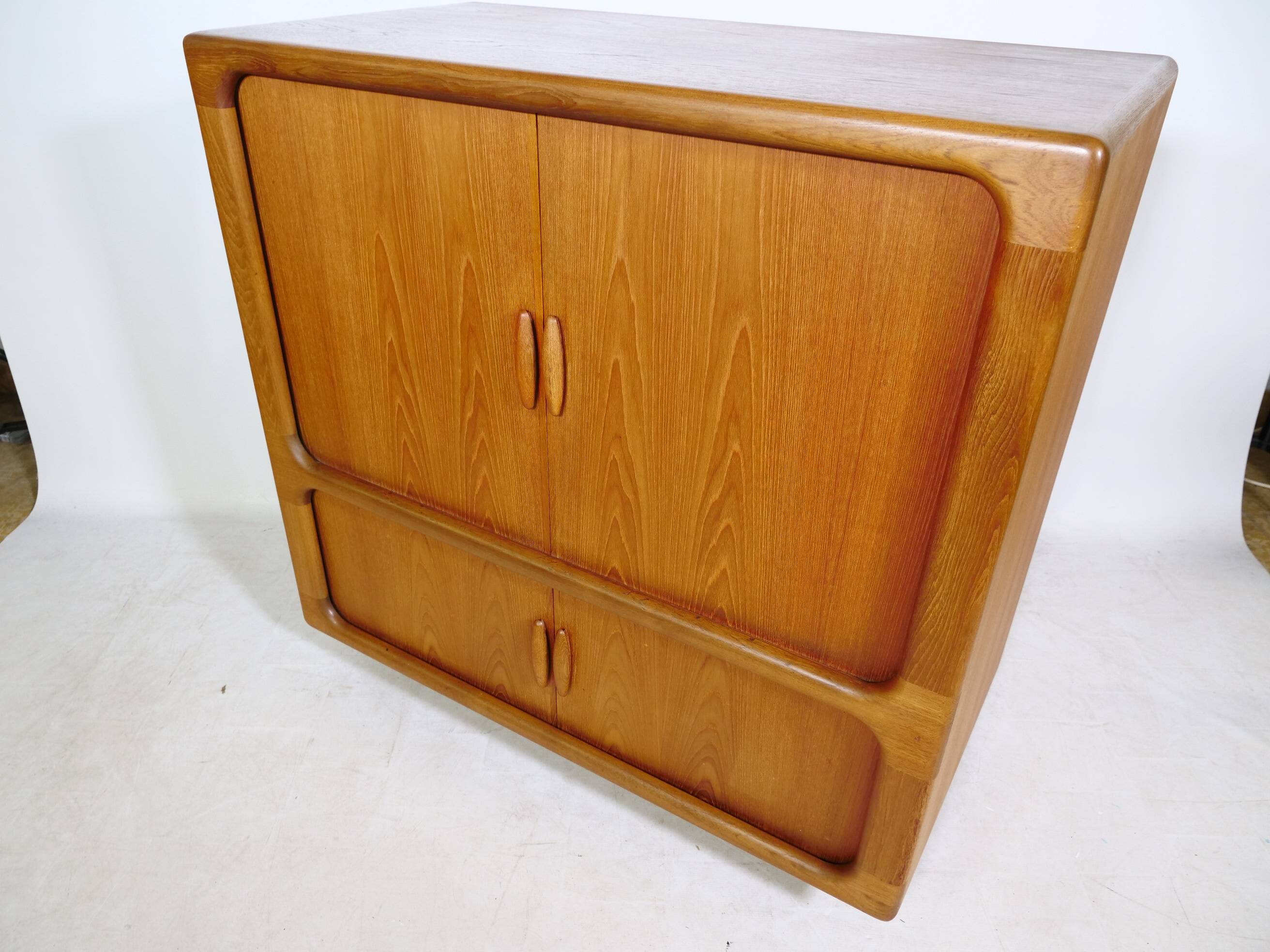 HiFi Highboard with Sliding Doors Sideboard Teak by Dyrlund, 1960s
