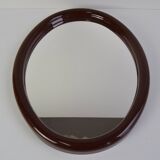Vintage Oval Wall Mirror, Czechoslovakia, 1970's.
