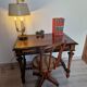 Napoleon nineteenth century desk in solid walnut and mahogany veneer