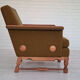 Ensemble de fauteuils bois de chêne laine état d’origine années 1970