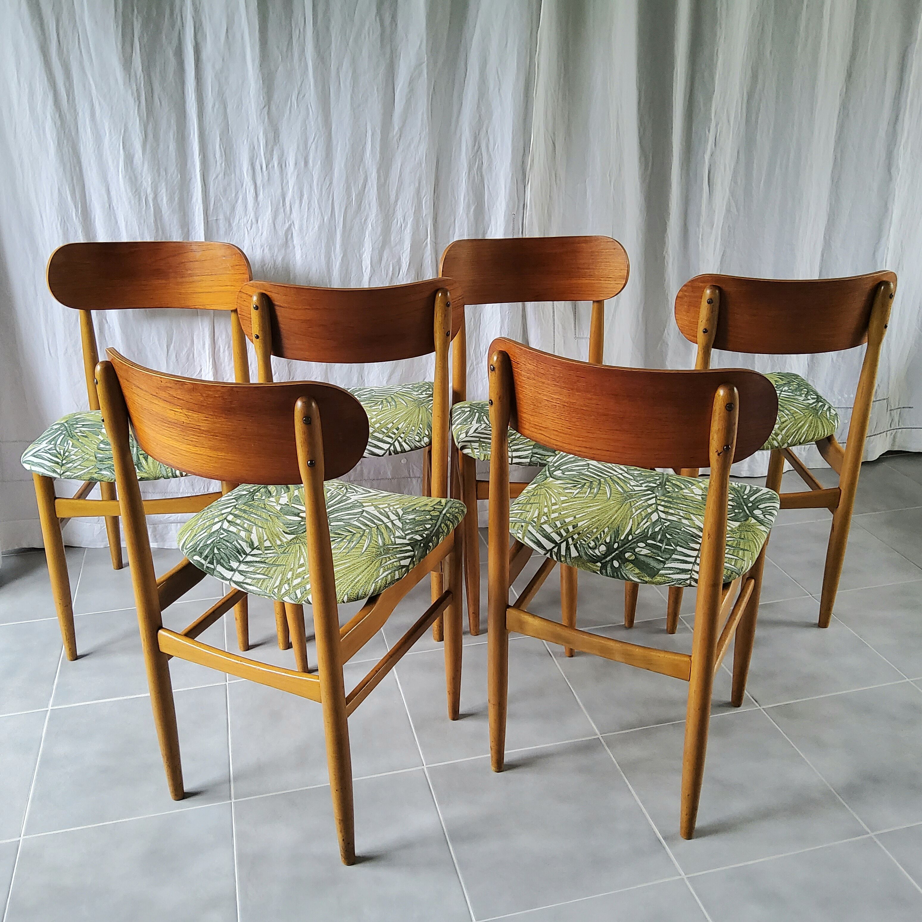 Set of 6 chairs 60s