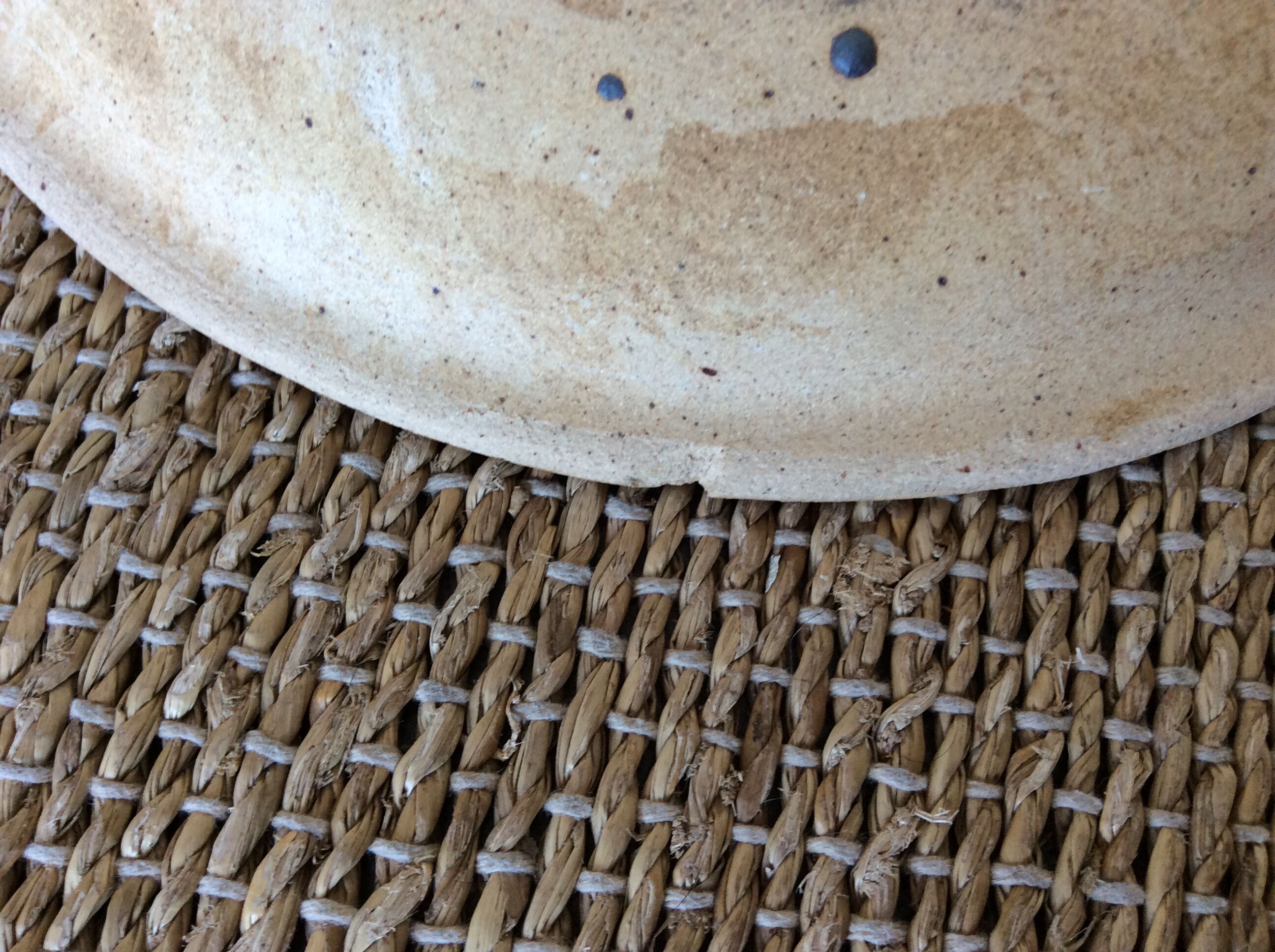 Set of stoneware plates