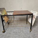 Vinyl door, vintage magazines