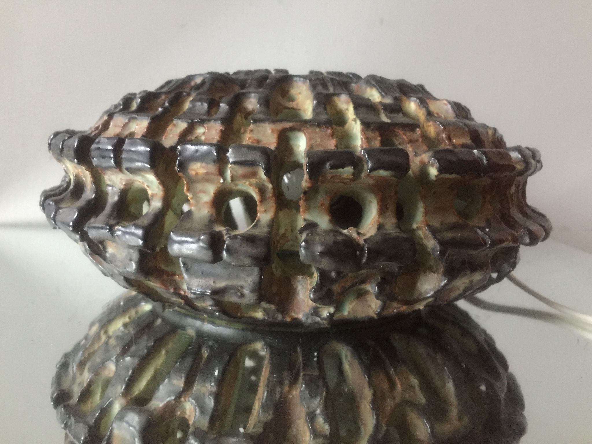 Danish ceramic wall lamp 1960