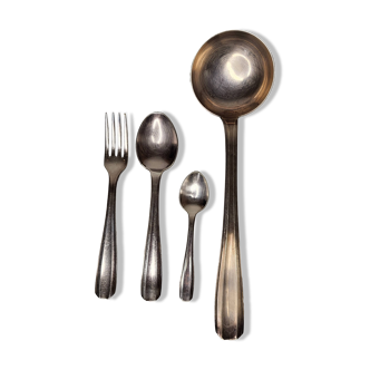 Cutlery set 36 pieces in silver metal