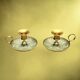 Pair of cellar rat brass cloisonné candlesticks – 1960s