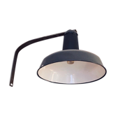 Large industrial wall lamp iron and lampshade enamelled tole