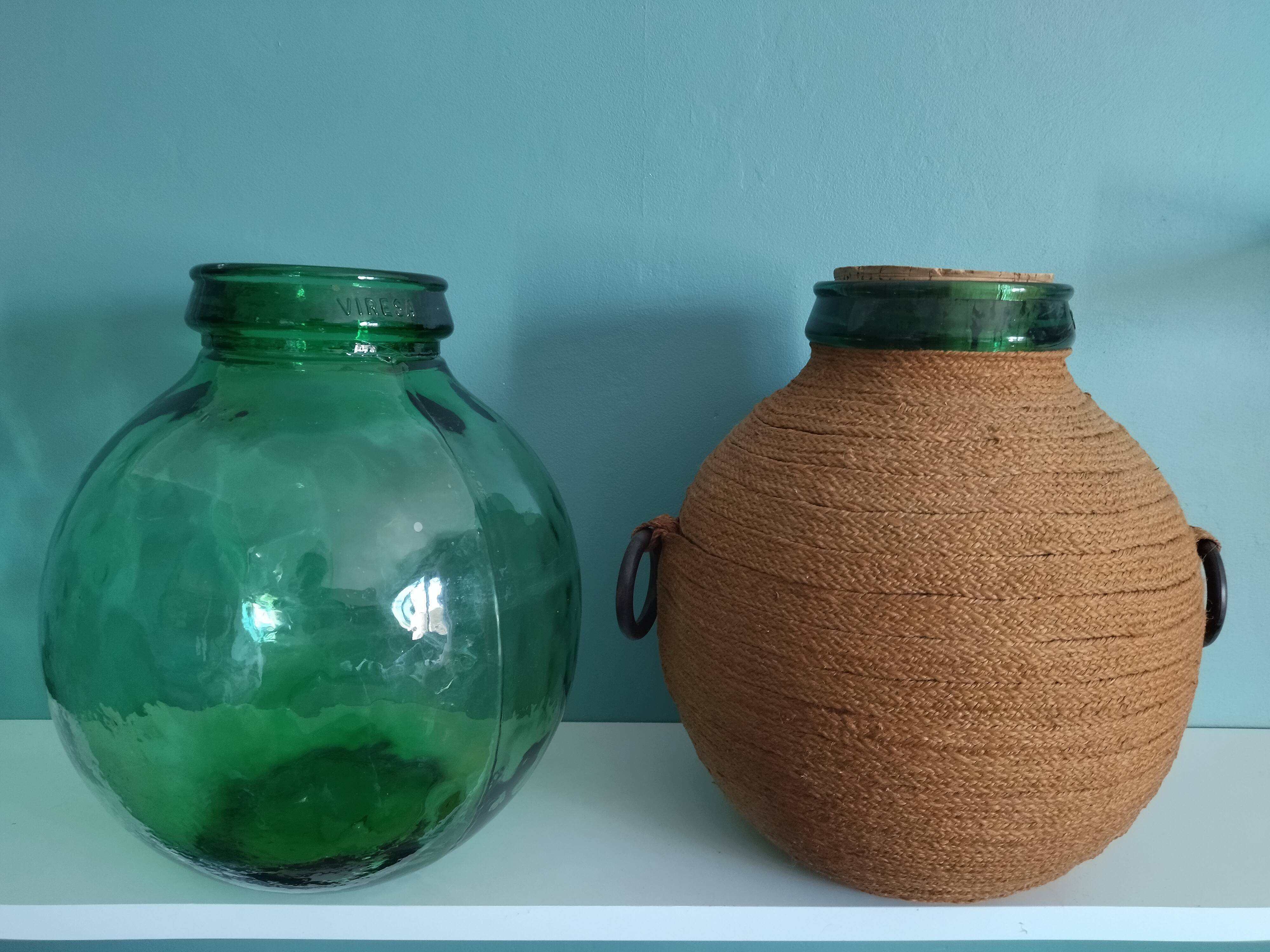 Lot of 2 vintage dame jeanne