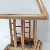 Pagoda-shaped bamboo canvas lamp