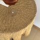 Ghost Trompe l’œil Table" side table in wicker – France, 1970s