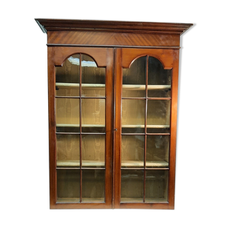 small English mahogany showcase