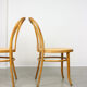 Vintage wide bentwood and cane chairs, set of 2