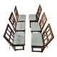 Set of 6 antique hazelwood chairs, 17th–18th century