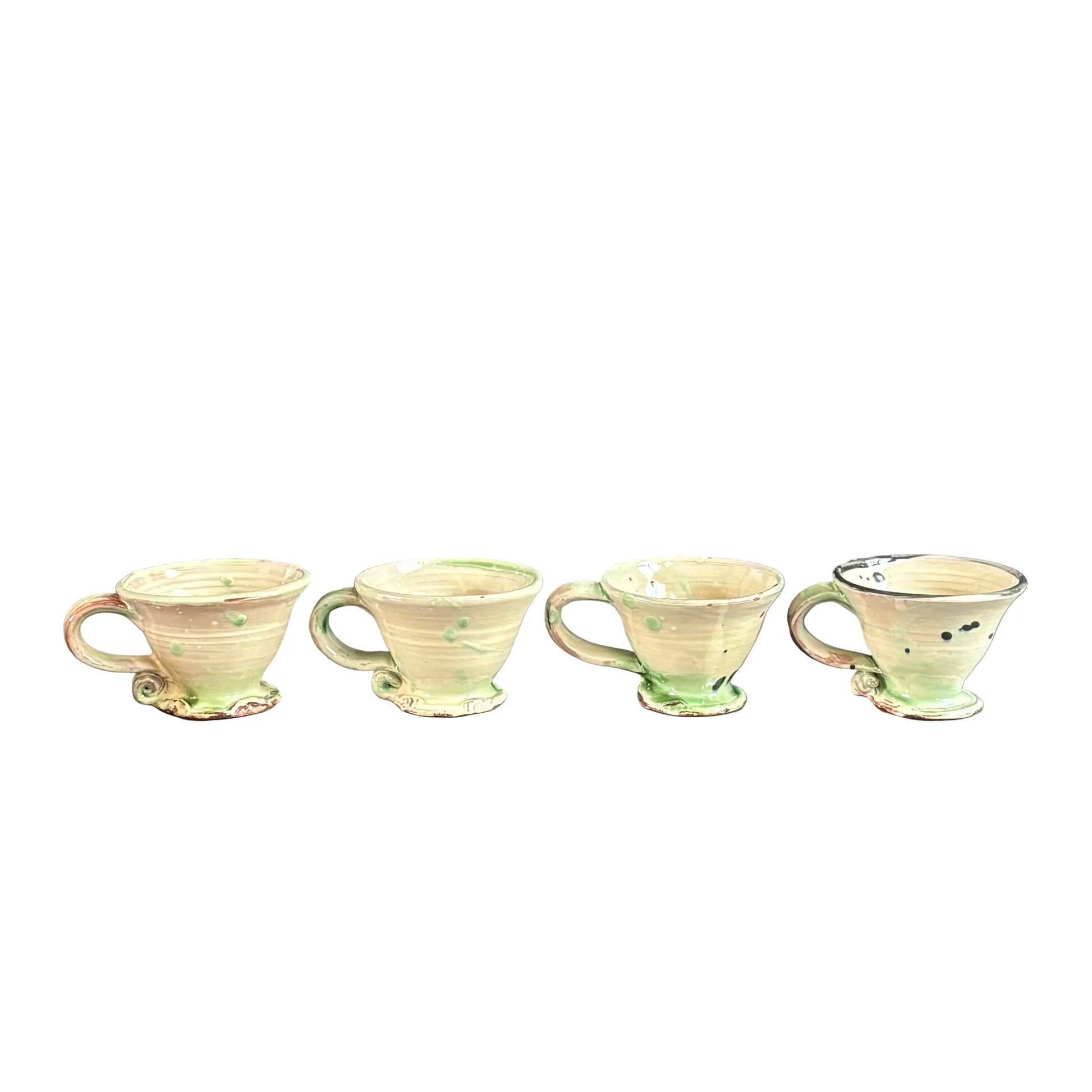 4 tasses en céramique artisanale - Ref 1361