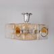 Vintage 70s murano glass chandelier design sugar tones for veart