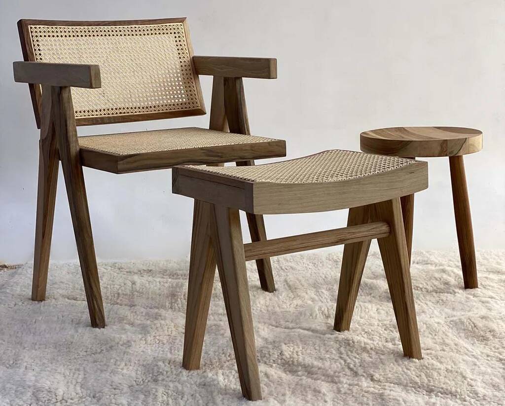 low wooden stool (vintage Moroccan)