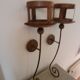 Pair of outdoor candlesticks