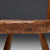 Folk Art Wabi Sabi Chair, France, 19th Century