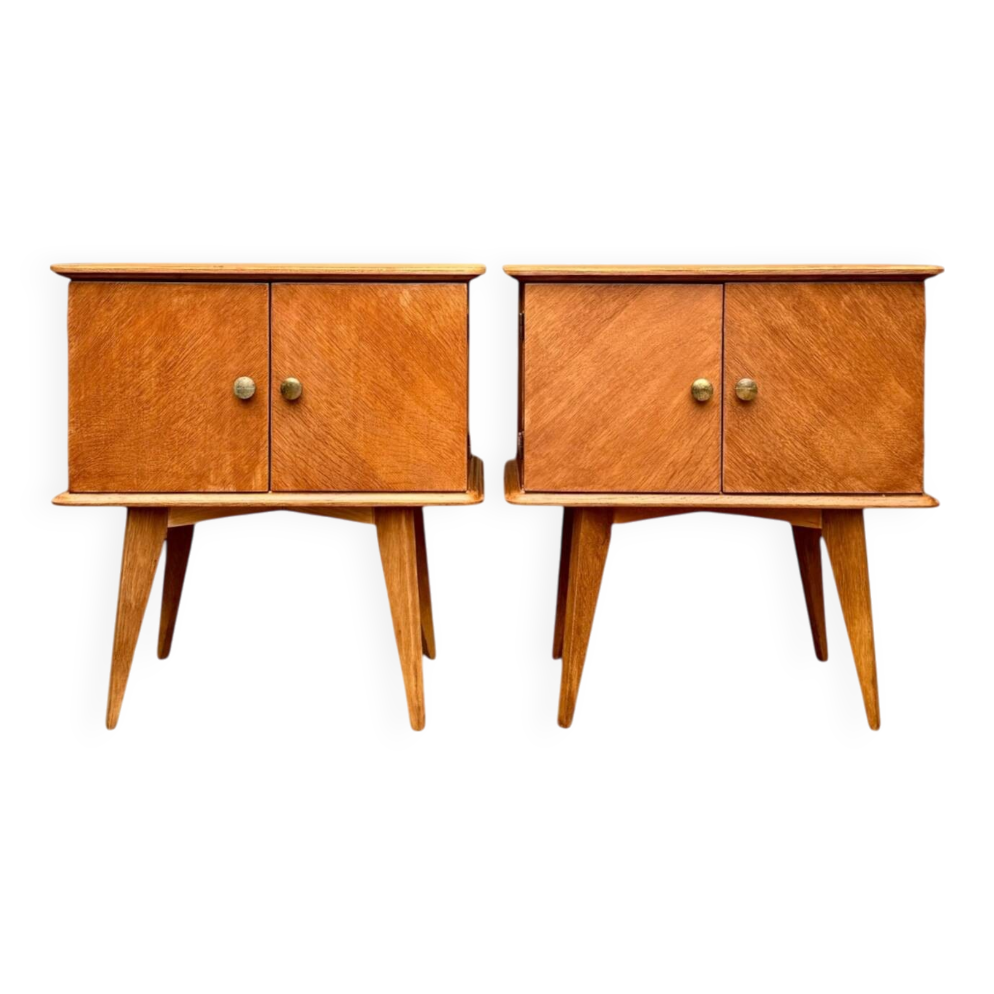 Two renovated vintage bedside tables