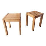 Pair of pine bedside tables