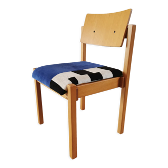 Scandinavian chair in upcycled solid wood post