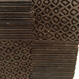 Set of three old ink pads on base