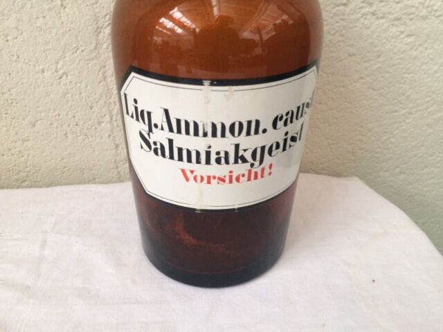 Apothecary bottle, collection pharmacy, amber thick glass