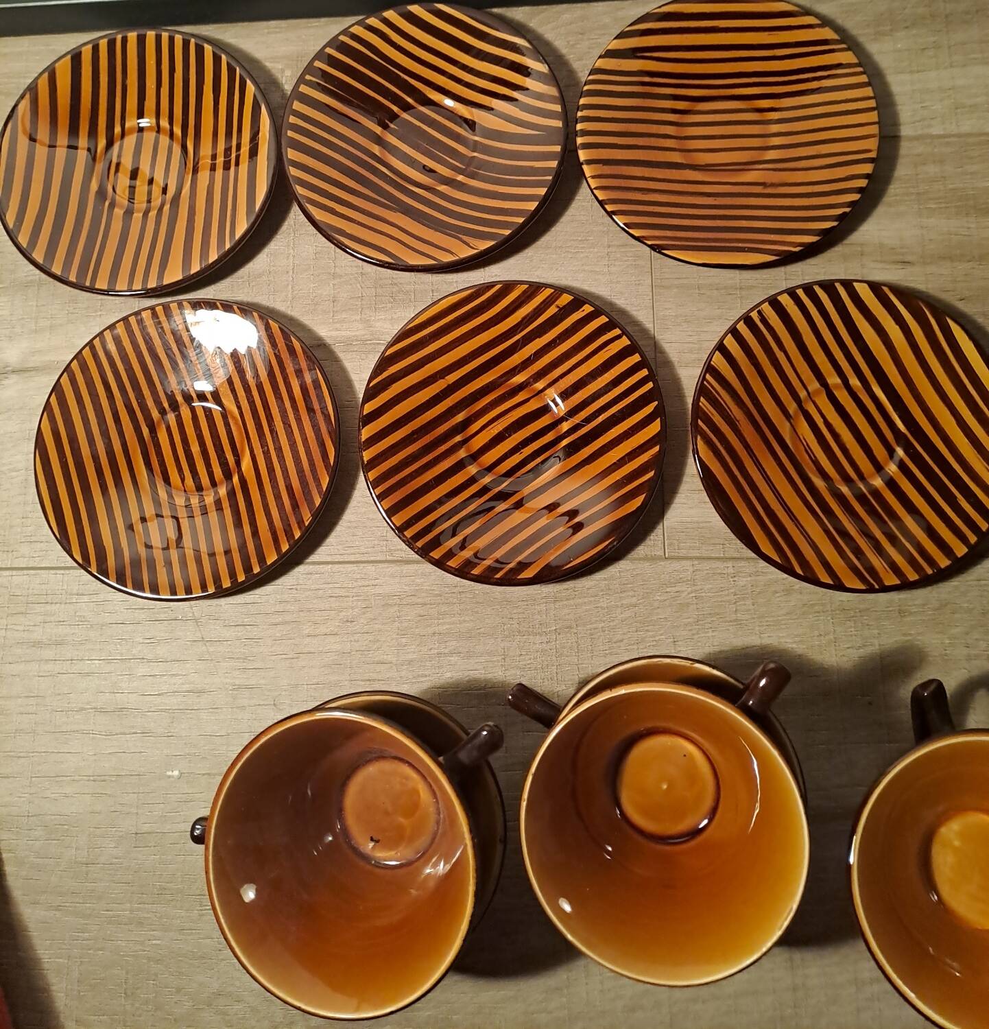 6 cups Sarreguemines, model Domino