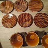 6 cups Sarreguemines, model Domino