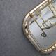 Miroir a facettes et parcloses laiton 1930/1950 - 64x81cm