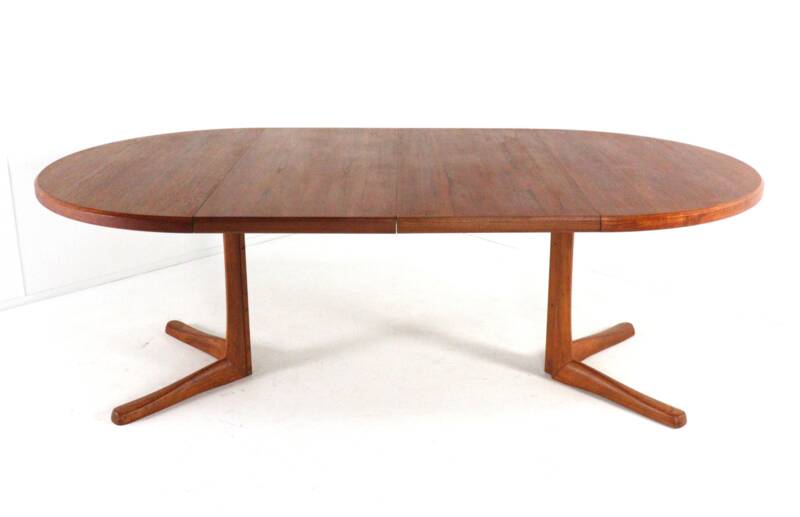 McIntosh round extendable dining table 2x 'Crieff' - mid-century modern style
