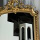 Large gilded mirror with acanthus leaf pediment H150 L98