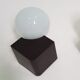 Vintage wall lamp in opaline glass and plastic 1970s
