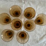 Coupelles en verre ambre