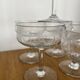 Set 6 coupes champagne gravées Louis XVI