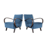 1950s Jindrich Halabala Set of Two Armchairs, Czechoslovakia