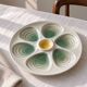 Set of 9 vintage oyster plates Salins France