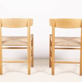 2x Børge Mogensen J39 People's Chair in Beech, 1970s Denmark
