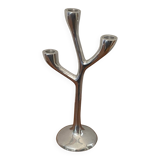 Organic-shaped cast aluminium candlestick