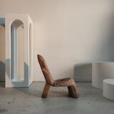 Armchair made of recycled solid teak