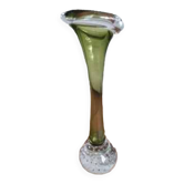 Vase soliflore suédois en verre soufflé