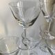 Set of 7 engraved wine glasses star model 50s