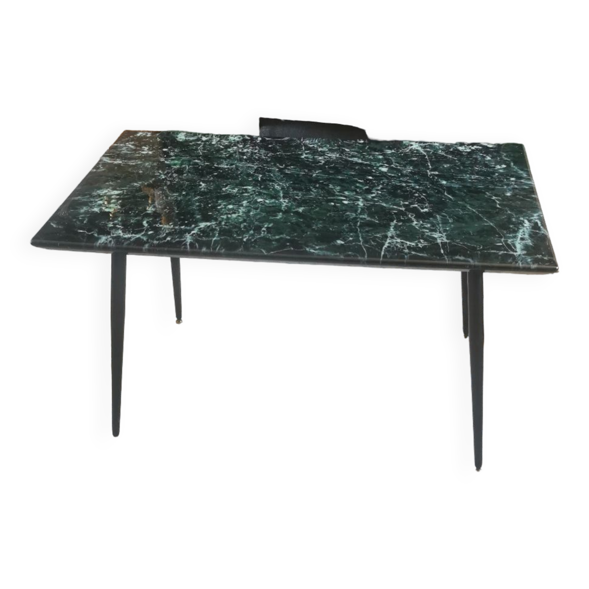 Vintage resin coffee table with a marble effect.