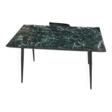 Table basse vintage résine aspect marbre