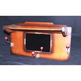 Vintage mahogany coat rack, 1950s