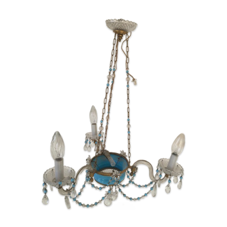 Lustre en verre et en opaline