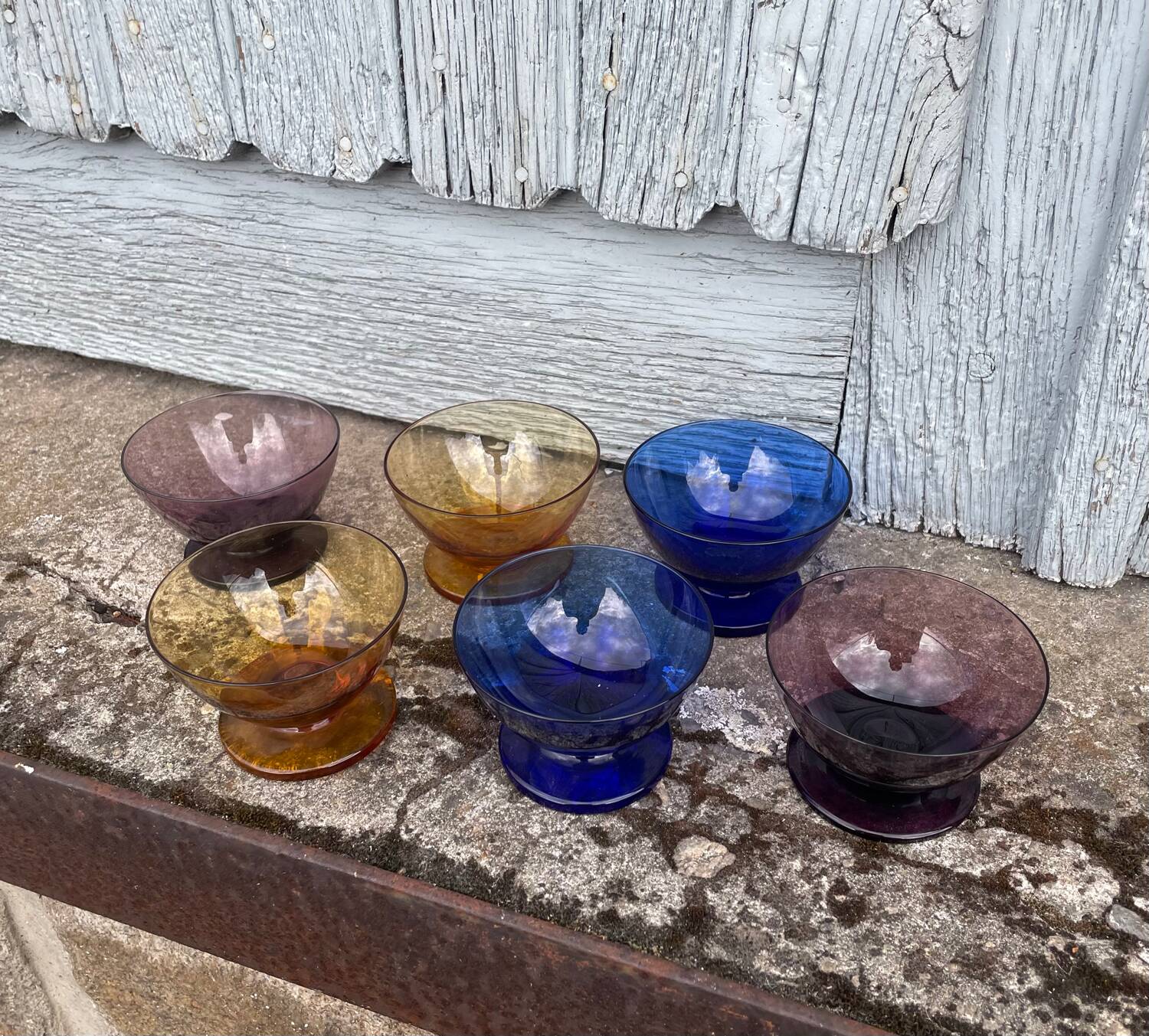 6 Vintage Coupe Glasses | Kristalunie Maastricht